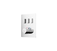 Steinberg Série 390 Set de montage final, pour thermostat encastré 3/4, slidetronic, pour 3 consommateurs, 39049313, Couleur: chrome