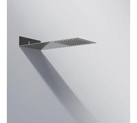 Steinberg Série 390 Wall Rain Douche de tête, raccordement direct au mur, Easy-Clean, ultra-plat 2mm, 430x200x60mm, 3901620, Couleur: chrome