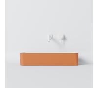 Steinberg Série 440 lavabo à poser, anguleux, sans trop-plein, 590x195x120mm, SOLIDSurface, 440714007, Couleur: orange