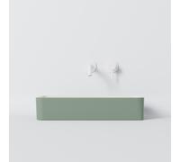 Steinberg Série 440 lavabo à poser, anguleux, sans trop-plein, 590x195x120mm, SOLIDSurface, 440714009, Couleur: Ginkgo