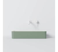 Steinberg Série 440 lavabo à poser, anguleux, sans trop-plein, 590x195x120mm, SOLIDSurface, 440714009, Couleur: Ginkgo