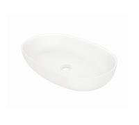 Steinberg SÃ©rie 440 lavabo Ã poser, ovale, 600x400x130mm, SolidSurface, sans trou pour robinet, sans trop-plein, 4406116, Coloris: Blanc mat - 4406116W