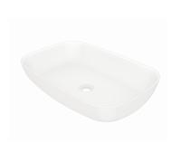 Steinberg Serie 440 - Aufsatzschale eckig Mineo Stone ohne HL ohne Überlauf 600 mmx400mm matt weiß