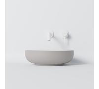 Steinberg Série 440 lavabo à poser, rond, sans trop-plein, 400x400x120mm, SOLIDSurface, 440612003, Couleur: gris