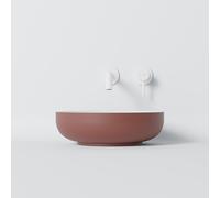 Steinberg Série 440 lavabo à poser, rond, sans trop-plein, 400x400x120mm, SOLIDSurface, 440612015, Couleur: Bordeaux