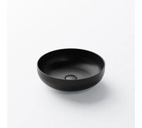 Steinberg Série 440 lavabo à poser, rond, sans trop-plein, 400x400x120mm, SOLIDSurface, 4406120S, Couleur: noir mat