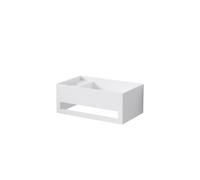Steinberg Série 440 lavabo mural, avec trop-plein, avec trou pour robinetterie à gauche, 500x300x200mm, SOLIDSurface, 4407010W