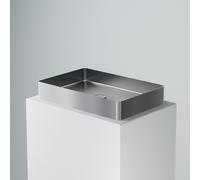 Steinberg Série 442 lavabo à poser, rectangulaire, 600x400x100mm, acier inox, sans trou pour robinet, sans trop-plein, 4427110BS, Couleur: acier inoxydable brossé