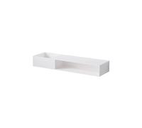 Steinberg Série 443 lavabo mural, avec compartiment ouvert à droite, 1400x400x200mm, 1 trou pour robinet, avec trop-plein, SolidSurface, 4437140W