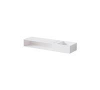 Steinberg Série 443 lavabo mural, avec compartiment ouvert à gauche, 1400x400x200mm, 1 trou pour robinet, avec trop-plein, SolidSurface, 4437145W