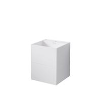 Steinberg Série 443 lavabo mural, avec tiroir, 400x400x500mm, 1 trou pour robinet, avec trop-plein, SOLIDSurface, 4437180W