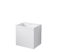 Steinberg Série 443 lavabo mural, avec tiroir, 500x400x500mm, 1 trou pour robinet, avec trop-plein, SOLIDSurface, 4437190W