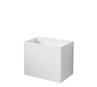 Steinberg Série 443 lavabo mural, avec tiroir, 600x400x500mm, 1 trou pour robinet, avec trop-plein, SolidSurface, 4437195W