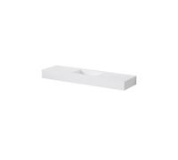 Steinberg Série 444 lavabo mural, 1 trou pour robinet, sans trop-plein, SOLIDSurface, 1200x400x130mm, blanc mat, 4447040W
