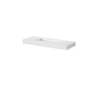 Steinberg Série 444 lavabo mural, 1 trou pour robinet, sans trop-plein, SOLIDSurface, 1200x460x100mm, blanc mat, 4447110W