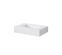 Steinberg Série 444 lavabo mural, 1 trou pour robinet, sans trop-plein, SOLIDSurface, 600x400x130mm, blanc mat, 4447010W