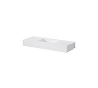 Steinberg Série 444 lavabo mural, 1400x400x130mm, SOLIDSurface, 1 trou pour robinet, sans trop-plein, 4447050W
