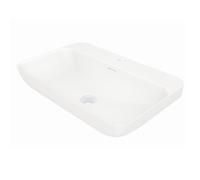 Steinberg Série 449 lavabo mural, 1 trou pour robinet, avec trop-plein, 600x400x120mm, blanc mat, 4497300W, Couleur: Blanc mat