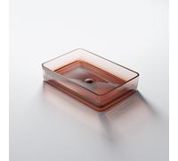 Steinberg Série 489 lavabo à poser, rectangulaire, en polyrésine, avec bouchon de vidage, 550x360x140mm, 489701035, Couleur: Abricot