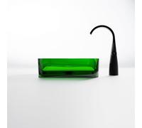 Steinberg Série 489 lavabo à poser, rectangulaire, en polyrésine, avec bouchon de vidage, 550x360x140mm, 489701032, Couleur: Forêt