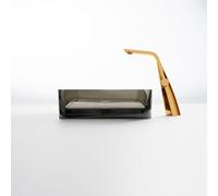 Steinberg Série 489 lavabo à poser, rectangulaire, en polyrésine, avec bouchon de vidage, 550x360x140mm, 489701030, Couleur: graphite