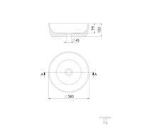 Steinberg Série 540 lavabo à poser, rond, 380x125mm, SOLID Surface, 540601050, Couleur: Perle foncée