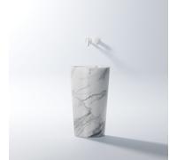 Steinberg Série 540 Lavabo sur pied, en Soid Surface, au sol, sans trop-plein, 530x350x900mm, 540650052