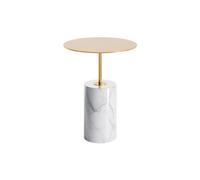 Steinberg Série 541 Table d'appoint, avec socle en marbre, ronde, 400x400x525mm, SOLIDSurface, 541710052BG, Couleur: Or brossé