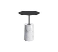 Steinberg Série 541 Table d'appoint, avec socle en marbre, ronde, 400x400x525mm, SOLIDSurface, 541710052S, Couleur: noir mat