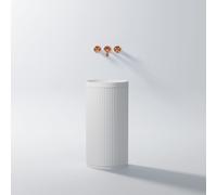 Steinberg Série 740 Lavabo au sol, rond, sans trop-plein, 450x450x900mm, SOLIDSurface, 7406500W, Couleur: Blanc mat