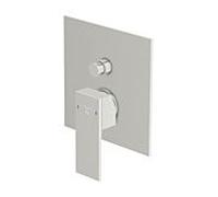 Steinberg Series 160 mitigeur bain 16021033BN à encastrer, nickel brossé, plaque de recouvrement 165x165mm, pour mitigeur bain/douche, avec inverseur