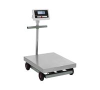 Steinberg Systems Balance plateforme - 600 kg / 0,1 kg - 50 x 60 cm - à roulettes - kg/lb - avec écran LCD SBS-PF-600/100N