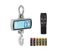 Steinberg Systems Crochet Peseur Dynamomètre Balance Électronique Peson Digital Suspendue Portable À De Pesage Mobile Numérique SBS-KW-500SLIM (500 kg max., ±100 g, LCD, Acier/Inox, kg/lb)