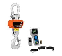 Steinberg Systems Crochet-Peseur Dynamomètre Peson Électronique Digital Balance Portable À Crochet Mobile Numérique SBS-KW-10TW (kg/lb, Plage de 10 000 kg, ± 5 kg / 2 kg, LED, Batterie)