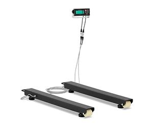 Steinberg Systems Lot de 2 barres de pesée numériques - 5000 kg/1 kg - 100 x 10 cm - Mode de pesée pour animaux - Arrêt automatique LCD avec rétroéclairage - Balance industrielle