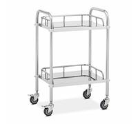 Steinberg Systems SBS-LF-131 Chariot médical INOX 2 tablettes de 45 x 36 x 2,5 cm 20 kg Chariot médical avec tiroir Chariot médical INOX
