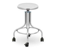 Steinberg Systems SBS-LF-146 Tabouret labo sur roulettes acier inoxydable 100 kg Tabouret de laboratoire Tabouret laboratoire roulette