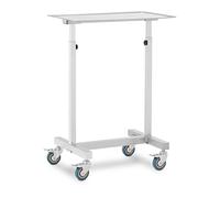 Steinberg Systems SBS-LF-151 Table de mayo à roulettes 600 x 400 mm Réglable en hauteur Acier inoxydable Caoutchouc Table mayo Table de mayo inox Table mayo inox