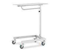 Steinberg Systems SBS-LF-153 Table de Mayo Pied latéral 600 x 400 mm Réglable en Hauteur Acier Inoxydable/Caoutchouc Table Mayo Table de Mayo INOX Table Mayo INOX