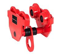 Steinberg Systems SBS-RT-1000N2 Chariot Pour Palan ? Poussée Manuel Monorail (Capacité de charge : 1 000 kg, Largeur de fer : 65-110 mm, Acier au carbone/Fonte de fer, Double syst?me de roulement)