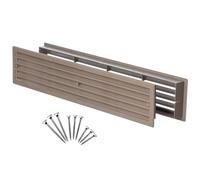 Steinberg14 Beige 450x92mm Grille d'aération Rectangulaire en Plastique - Grille d'aération de Porte, avec Vis
