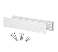 Steinberg14 Blanc 450x92mm Grille d'aération Rectangulaire en Plastique - Grille d'aération de Porte, avec Vis