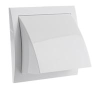 Steinberg14 Blanche 100mm Grille De Ventilation En Plastique ABS - Grill D'aération avec Clapet Anti-retour et Protection contre les Intempéries