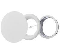Steinberg14 Bouche VMC - 160mm Diffuseur Rond en Métal - Valve d'air Réglable au Plafond Mural - Clapet d'Alimentation et d'Extraction d'air - Grille d'aération - Blanc