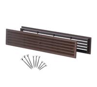 Steinberg14 Brun 450x92mm Grille d'aération Rectangulaire en Plastique - Grille d'aération de Porte, avec Vis