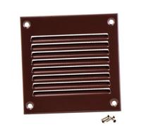 Steinberg14 Grille d'Aération Rectangulaire 100x100mm - Marrone Grille de Ventilation en Métal - Registre d'évacuation d'air Avec Moustiquaire - Couvercle d'évent Interne pour Mur et Plafond