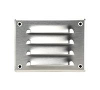 Steinberg14 Grille d'Aération Rectangulaire 140x105mm - Acier Inoxydable Grille de Ventilation en Métal - Registre d'évacuation d'air avec Moustiquaire - Couvercle d'évent Interne pour Mur et Plafond