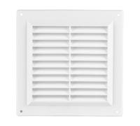 Steinberg14 Grille d'Aération Rectangulaire 150x150mm - Grille de Ventilation en Plastique Blanc - Registre d'évacuation d'air - Couvercle d'évent Interne pour Mur et Plafond