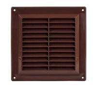 Steinberg14 Grille d'Aération Rectangulaire 150x150mm - Grille de Ventilation en Plastique Marron - Registre d'évacuation d'air - Couvercle d'évent Interne pour Mur et Plafond