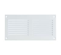 Steinberg14 Grille d'Aération Rectangulaire 200x100mm - Blanc Grille de Ventilation en Métal - Registre d'évacuation d'air Avec Moustiquaire - Couvercle d'évent Interne pour Mur et Plafond